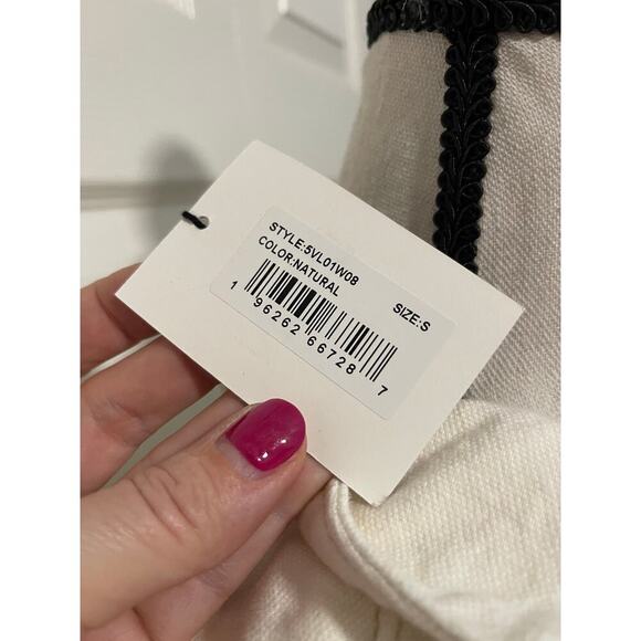 LNDN Women’s Cream Denim Pullover Jacket Half Zip - Picture 3 of 3